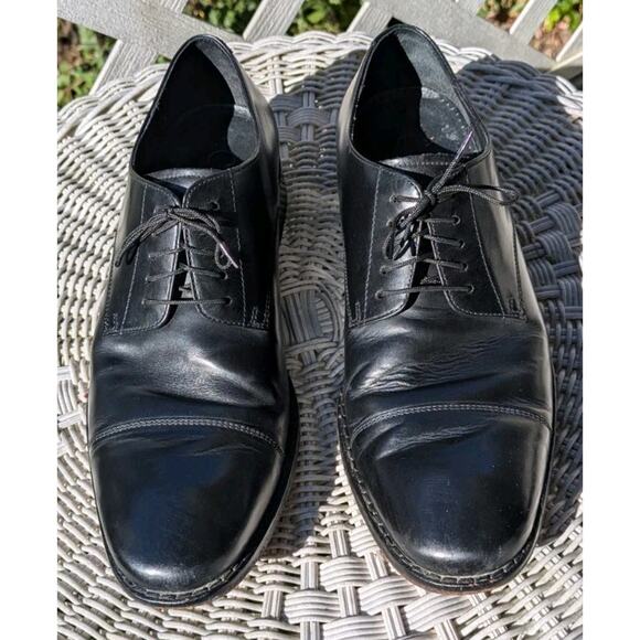 Cole Haan Air Colton Plain Oxford Men 9 M Black Leather Dress Shoe C08894 - Picture 1 of 9